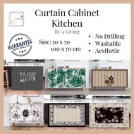 4 Living Cabinet Curtain Kitchen Langsir Kabinet Dapur Curtain Cabinet Shade Cloth Cover Cabinet Dec