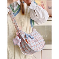 Corduroy Plaid Commuter Bag Women Niche Design Dumpling Bag Light Girl Messenger Bag Corduroy Plaid Commuter Bag Women Niche Design Dumpling Bag Light Girl Messenger Bag