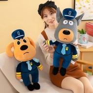 Cartoon Police Dog Plush Doll Police Chief Doberman Police Officer Toy