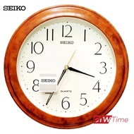 Seiko Clock นาฬิกาแขวน รุ่น QXA327B ขอบน้ำตาลลายไม้ [11.5 นิ้ว] QXA327