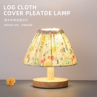 Table Lamp ins Style High-looking Nordic ins Style Warm Korean Style Bedside Pleated Table Lamp B & 