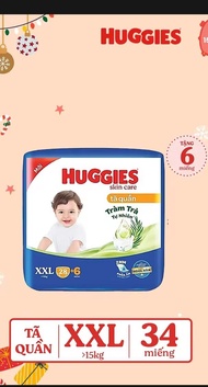 Tã quần Huggies tràm trà Skin Care XXL 28+4 miếng