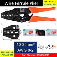 HS-35WF 10-35mm2 (AWG 8-2) Penekan Ferrule Wayar Wire Ferrule Crimper Plier, Terminal Crimping Tool 
