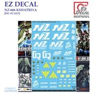 [EZ DECAL] CSTM113 NZ-666 KSHATRIYA [HG SCALE]
