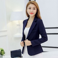 Women Long Sleeve Single Button Office OL Slim Short Jacket Blazer