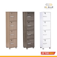 Jo ELLE - Nicole 4 Doors Storage box with Lock / Display Cabinet / Bookshelf / Bookcase / Almari Buk