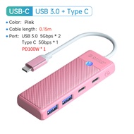[ออกใบกำกับ- ทักแชท] ORICO USB3.0 Type C HUB 0.15M 4-Port USB Splitter with PD100W For Laptop with M