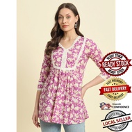 100% ORIGINAL READY STOCK Kurti Indian Women Kurtis Top Saree Sari Punjabi Suit Readymade Kurti UD40