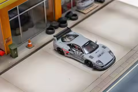 GHOST PLAYER 1:64 Ferrari LBWK F40 Grey Alloy Diecast Car Model Collection