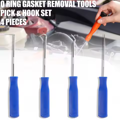 4pcs Car Pick And Hook Set O Ring Seal Gasket Puller Oring Removal Screwdriver Hand Tool Oil Sealing