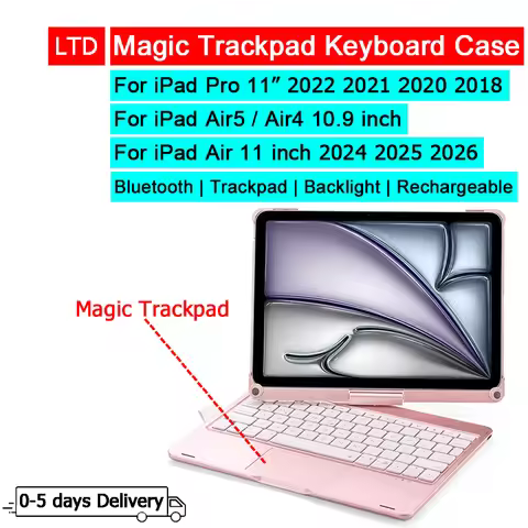 Bluetooth Magic Keyboard Case For iPad Air 11 inch 2026 M4 2025 M3 2024 M2 Pro 11 2022 2021 2020 201