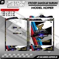 Stiker Sangkar Kotak Model Koper Sticker Dekal Ebod Radja Company Indonesia RCI Kandang Kosan JP 01