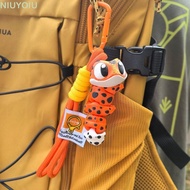NIUYOIU Gecko Backpack Charm, Leopard Pattern  Printed Leopard Gecko Keychain, Gifts Big Eyed Cute A