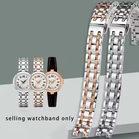 12mm Stainless Steel watchband for Tissot Jiali Little Beauty Women's T126 Watch Strap 1853 Quartz S