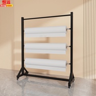 Textile Fabric Roll Display Rack Fabric Stand Home Textile Tablecloth Plastic Film Fabric Exhibition