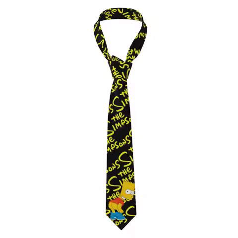 Personalized Formal S-Simpsones Soap Opera Necktie Men Silk Funny Wedding Neck Ties