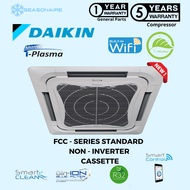 DAIKIN 1.0HP~3.0HP [ R32 ] STANDARD NON-INVERTER CASSETTE TYPE AIR COND FCC-SERIES [WIFI]