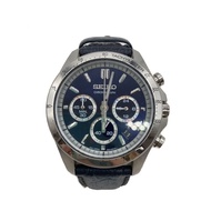 SEIKO mens watches quartz wrist watch analogues leather NVY SS 8T63-0D00 Direct from Japan Secondhan