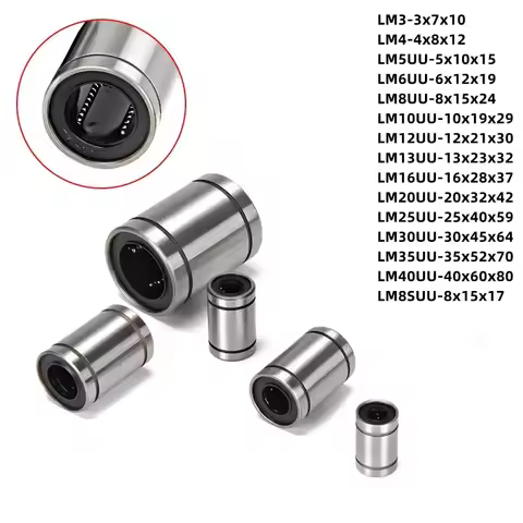 1/2/10pcs LM8SUU LM3/4/5/6/8/10/12/13/14~40UU Linear Bearings Linear Bushing For CNCLinear Shaft 3D 