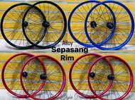 Rim Basikal / 20" BICYCLE ALLOY RIM / BMX WHEEL SET ALLOY RIM / Basikal Budak / Alloy Rim Bicycle / Bicycle Rim One Set