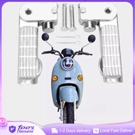 1Pair Aluminum Alloy Ebike Pedal Set Foot Rest Foldable Footrest Pedal Replacement for Ebike Bicycle