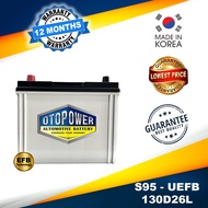 Otopower S95-UEFB 130D26L H.G (Korean) Start Stop Car Battery for Nissan Serena Hybrid, Toyota Vellfire, Alphard, Lexus