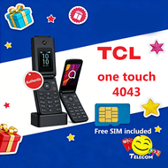 TCL onetouch 4043 4G Y2K Flip Feature Phone Mobile Phone Elderly Phone Dark Night Gray