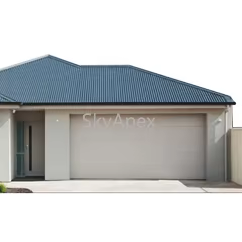 Sectional Over Head Garage Door 8x7 10X7 American Style Automatic Roll Up With Windows Security Lock