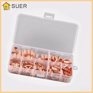 SUER 250Pcs Copper Tube Connector, GT Tube Connector Multiple Models Terminal Copper Connector, Term