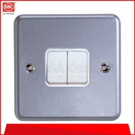 MK METAL 13A SWITCH 2GANG 1WAY(G4472W1-ALM)