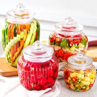 [48H Shipping] Glass bottle pickle jar, sealed jar with lid, household pickle jar, thickened picklin