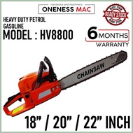 GASOLINE CHAINSAW C/W ACCESSORIES - HV8800 18'' / 20'' / 22'' INCH