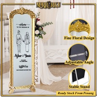 MIRRORKU Cermin Panjang Antik Cermin Kahwin Mewah Emas Vintage Wedding Mirror Welcome Board