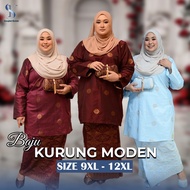 KURUNG MODEM PLUS SIZE SONGKET KEDAH | 9XL-12XL | SONGKET MODEN COTTON 100 % baju kurung baju muslim