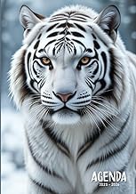 Agenda Scolaire Tigre Blanc: 1 Jour Par Page | Organisateur et Planificateur Journalier A5 | Françai