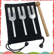 Angel Tuning Fork Set - 4096 Hz, 4160 Hz, 4225 Hz - Therapeutic Instrument Set with Wooden Strike an