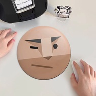清仓！MBTI周边卡通搞怪表情包圆形鼠标垫趣味便携防滑桌垫可爱护腕软垫 Clearance MBTI-themed cartoon funny emoji round mouse pad, fun p