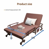 Tempat Tidur Lipat Portable Ranjang Lipat Multifungsi Folding bed Dengan Sandaran Tangan Roda Dan Ka
