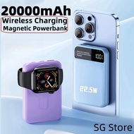 SG Store -Magnetic Power Bank 20000mAh Fast Charging PD22.5W Wireless Powerbank Portable PowerBank for iPhone/iwatch