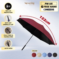 Memoire Gift FREE Custom Nama Full UV Protection 152cm Big Umbrella Personalised Payung Besar Automa