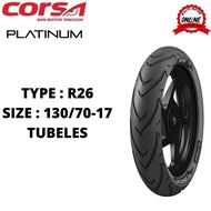 Corsa Platinum R26 Tires 130/70-17 Tubeles Rear Tires Ninja 250 Spare Parts