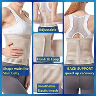 Abdominal Binder for Men & Women – Post Surgery Belly Band Adjustable Compression Wrap Belly Binder 