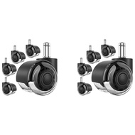 10x Office Chair Wheels2 Inch Replacement Soft Mute Desk Caster Wheels for Work &amp Gaming Chair