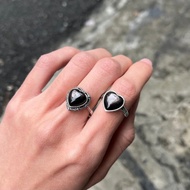 喜迎瑤 925銀 金運石 紫蘇輝石 銀線石 活口 戒指 男女 民族風