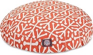 Orange Aruba Medium Round Indoor Outdoor Pet Dog Bed With Removable Washable Cover By Majestic Pet P