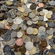Blind Box Gram 0.5kg Foreign Coins Large Coins Two-Color World Foreign Currency Genuine Coins Coins 