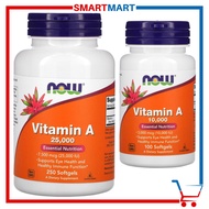 Now Vitamin A 10,000 IU / 25,000 IU 100 or 250 Softgels