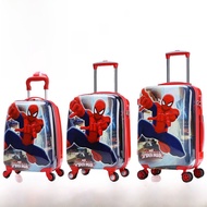 Cartoon Childrens Luggage Travel Suitcase Boys Carry-On Bag Spiderman Sit-able Kids Leather Box Seat