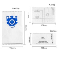 Suitable for Miele Miele Vacuum Cleaner Accessories C1 C2 C3 S2 S5 S8 GN Type Dust Bag Filter Cotton