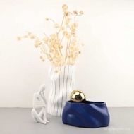 Home Home Decorations Dried Flowers Flower Container Stripes Wholesale Resin Simple Decorations Livi